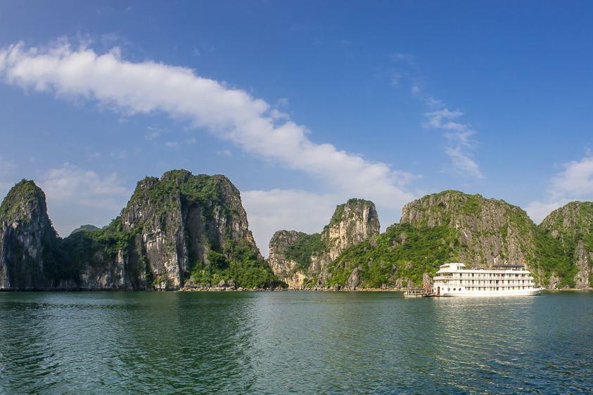 Boote in der Halong Bucht