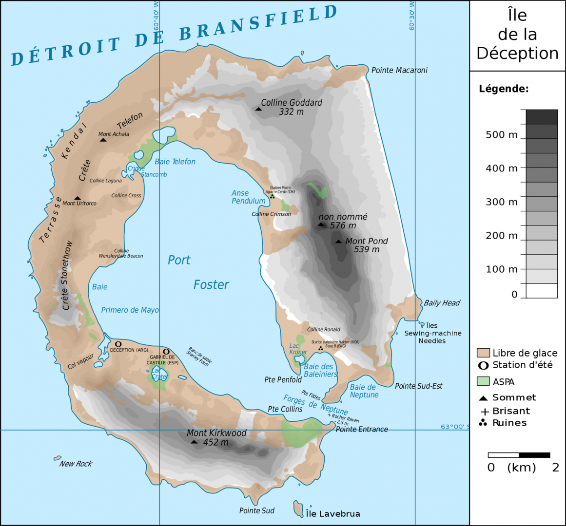 Karte von Deception Island